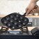 TIKUSAN Takoyaki Pan Cast Iron Takoyaki Maker Skillet Griddle Japanese Octopus Meat Ball Mold Maker Wooden Handle 14 Molds