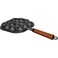 TIKUSAN Takoyaki Pan Cast Iron Takoyaki Maker Skillet Griddle Japanese Octopus Meat Ball Mold Maker Wooden Handle 14 Molds