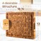 Yes4All Durable Teak Cutting Boards for Kitchen 17L x 13W x 15 Thick Medium End Grain Cutting Board Pre Oiled Wood Cutting Boards Thick Chopping Board wJuice Grooves and Easy Grip Handle