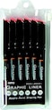 OHTO Graphic Liner Needle Point Drawing Pen  Pigment Ink  Pack of 6
