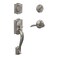 Schlage F60 V CAM 619 ACC Camelot Front Entry Handleset with Accent Lever Deadbolt Keyed 1 Side Satin Nickel