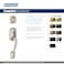 Schlage F60 V CAM 619 ACC Camelot Front Entry Handleset with Accent Lever Deadbolt Keyed 1 Side Satin Nickel