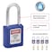 Master Lock 410BLU Lockout Tagout Safety Padlock with KeyBlue