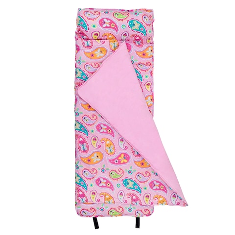 Wildkin Original Nap Mat with Reusable Pillow for Boys and Girls Perfect for Elementary Sleeping Mat Features Hook and Loop Fastener Soft Cotton Blend Materials Nap Mat for Kids Paisley