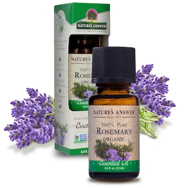 Natures Answer USDA Organic Rosemary Essential Oil 100 Pure  Natural Aromatherapy Oil for DiffuserHumidifier Steam Distilled 05 fl oz 15ml  Made in USA