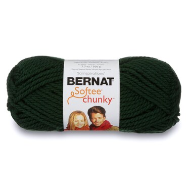 Bernat Softee Chunky Yarn 35 Oz Gauge 6 Super Bulky Dark Green