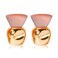 Oneleaf Kabuki Makeup Brushes Premium Synthetic Flat Foundation Kabuki Makeup 2 Pcs Brush Set Golden Flat
