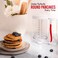 Dalup Enterprises Kid Friendly Mess Free Pancake Cupcake Batter Dispenser Squeeze Handle for Precise Portion Control Great for Waffles Crepes  4 Cup Capacity White