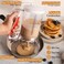Dalup Enterprises Kid Friendly Mess Free Pancake Cupcake Batter Dispenser Squeeze Handle for Precise Portion Control Great for Waffles Crepes  4 Cup Capacity White