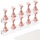 Nail Stand Acrylic Nail Art Display Stand Magnetic Nail Tips Practice Holder 54 Pcs Reusable Adhesive Putty for DIY Painting Nails Stand kit Rose Gold