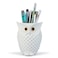 HDMbigmi Owl Pen Holder Makeup Brush Holder Resin Desk Organizer for OfficeSchool and Home White