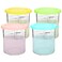 WHSSFINE For Ninja Creami Deluxe Pint and Lids 24oz Replacement Ice Creanm Containers Compatible with NC501 NC500 Series Ice Cream Maker Leakproof Reusable Dishwasher Safe Set of 4