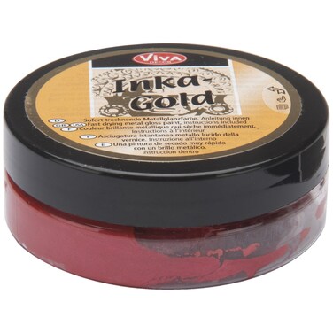 Viva Decor 50gm Inka Gold Metal Gloss Paint Lava Red