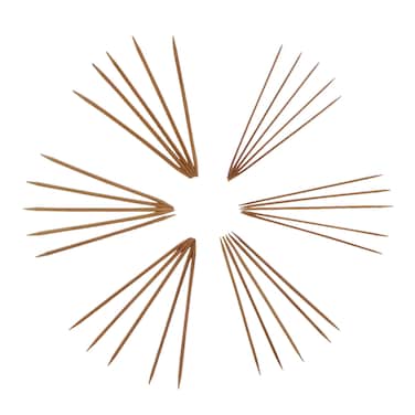 JubileeYarn 5 Double Point Bamboo Knitting Needles Set  6 Sizes 2mmUS0325mmUS3  5 NeedlesSize  Carbonized Brown