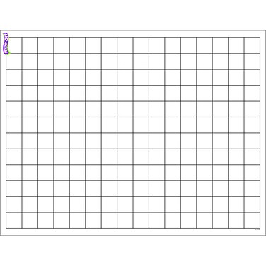 TREND Graphing Grid Small Squares WipeOff Chart Classroom Decor 17 x 22
