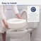 AquaSense 770610 4 Inch Portable Raised Toilet Seat Riser Elevated Toilet Seat for Seniors