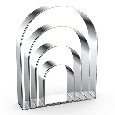 Arch Cookie Cutter Set Large  5 Inch 4 Inch 3 Inch 2 Inch  Arched Door Geometric Frame Plaque Cookie Cutters Shapes Molds  Stainless Steel
