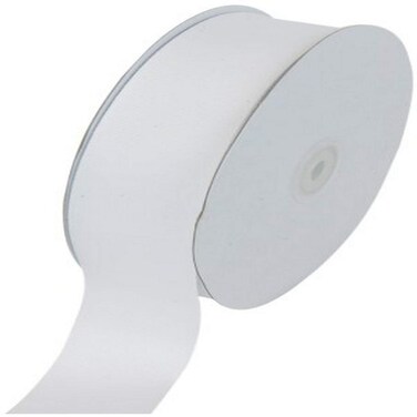 Creative Ideas Solid Grosgrain Ribbon 112Inch by 50Yard White