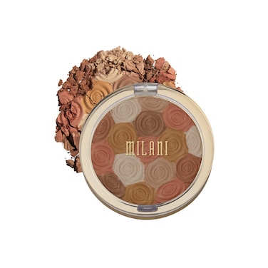 Milani Illuminating Face Powder  Amber Nectar 035 Ounce CrueltyFree Highlighter Blush  Bronzer in One Compact to Shape Contour  Highlight