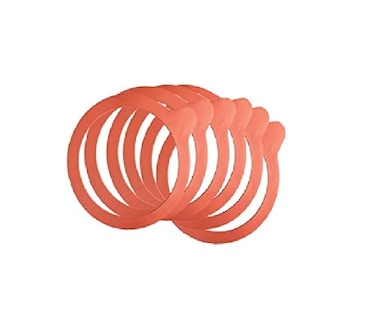 Weck 100mm Rubber Seals  Rings Set of 10 Fits WECK Models 739 740 741 742 743 744 745 748 Red