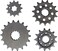 JT Sprockets JTF25917 17T Steel Front Sprocket Natural 17 Tooth