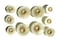 White Buttons Set  Flower MarbelizedCeter Gold Fashion Buttons 10pc