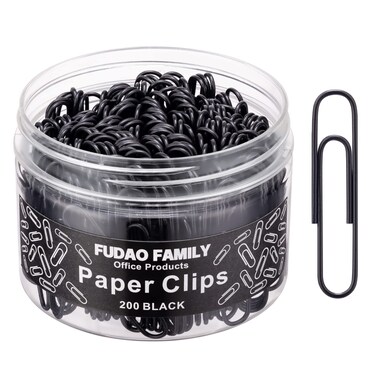 Large Paper Clips 2 Inch Black Paper Clip 200 pcs Jumbo Paperclips