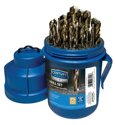 Century Drill  Tool 26929 29 PC SetJobber Drill BitProGrade Cobalt Steel High Speed Drill Bit Pack