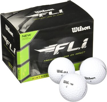 WILSON Staff FLI Golf Balls Pack of 12 White