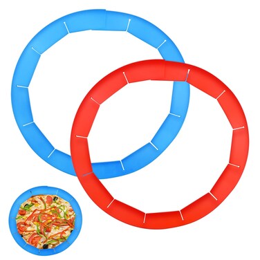 STNRSTIN 2 Pack Adjustable Pie Crust Shield Silicone Bake Crust Protector Reusable Pie Crust Protector Pie Crust Covers for Edges of Pie Kitchen Tool for Baking Pie Fit 8114 Inch Pies