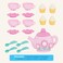 Battat Play Circle Singing Teapot  Toy Food  Pretend Play Kitchen Set  3 years  17 Pcs