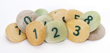 Yellow Door YD11 Number Pebbles Kindergarten Grade to 3 Grade 5 H 3 L 3 W