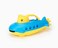 Green Toys Submarine in Yellow  blue  BPA Free Phthalate Free Bath Toy with Spinning Rear Propeller Safe Toys for Toddlers Babies
