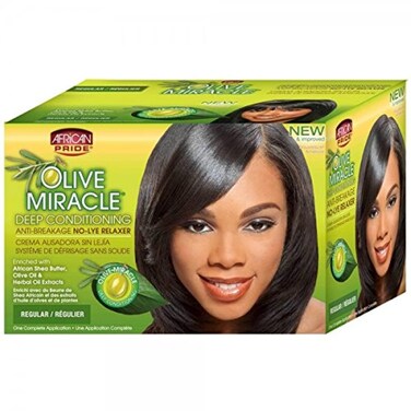 African Pride Hair Conditioner and Relaxer Kit Regular Olive 1 Oz 12 Count 2112