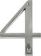Distinctions by Hillman 843324 4Inch Brushed Nickel FlushMount House Number 4 1 Count Pack of 1