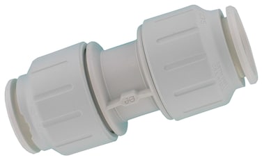 John Guest Speedfit 34 Inch CTS Union Coupler Push to Connect Plastic Plumbing Fitting White PEI0428P