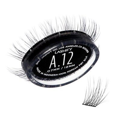 Lashify Amplify 12mm GossamerDIY Eyelash Extensions Refill Black Easy False Eyelashes for a Natural Look