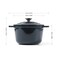 HAWOK Enameled Cast Iron Dutch Oven with Lid 15 Quart Deep Round Dutch Oven with Dual Handles Navy Blue