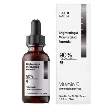 Anti Aging Facial Serum Sensivite Skin Face 30ml 1fl oz by TRUE NATURE SKINCARE Vitamin C Hyaluronic Acid Daily Skincare Collagen Peptide Vitamin C