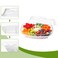 IVYHOME Fruit Ice Serving Tray Chilled Veggie Tray Shrimp Cocktail Serving Dish Appetizer Serving Platter for Parties with Lid and 4 Compartments