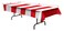 Beistle Red and White Striped Plastic Tablecover