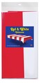 Beistle Red and White Striped Plastic Tablecover
