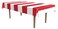 Beistle Red and White Striped Plastic Tablecover