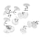 Attmu 60 Pcs Upholstery Tacks Headliner Pins Clear Heads Twist Pins for Slipcovers and Bedskirts 05 Inches Bed Skirt Pins
