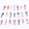 ZJIA 150 Scale O Gauge Colorful Painted Mixed Model People Figure Layout Pack of 100
