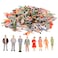 ZJIA 150 Scale O Gauge Colorful Painted Mixed Model People Figure Layout Pack of 100