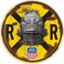 Signs 4 Fun Round Sign  Union Pacific Sign  12 Diameter  Embossed Aluminum Sign  Made in the USA