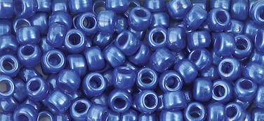 The Beadery 750V277 6 by 9mm Barrel Pony Bead in Dark Blue Pearl 900Piece