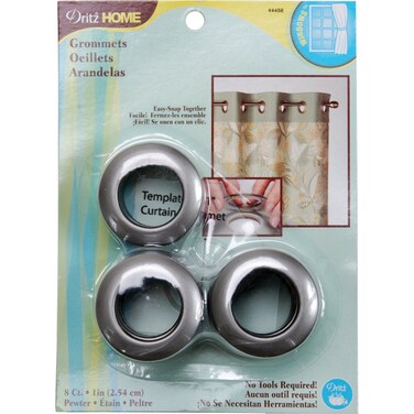 Dritz 1 Pewter Curtain Grommets 8 Count