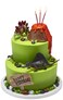 DecoSet Dinosaur Pals Cake Topper 2Piece Toppers Set Birthday Decorations with Interactive Figurines For All Size and Shape Cakes Stegosaurus and Dimetrodon Dinosaurs Food Safe